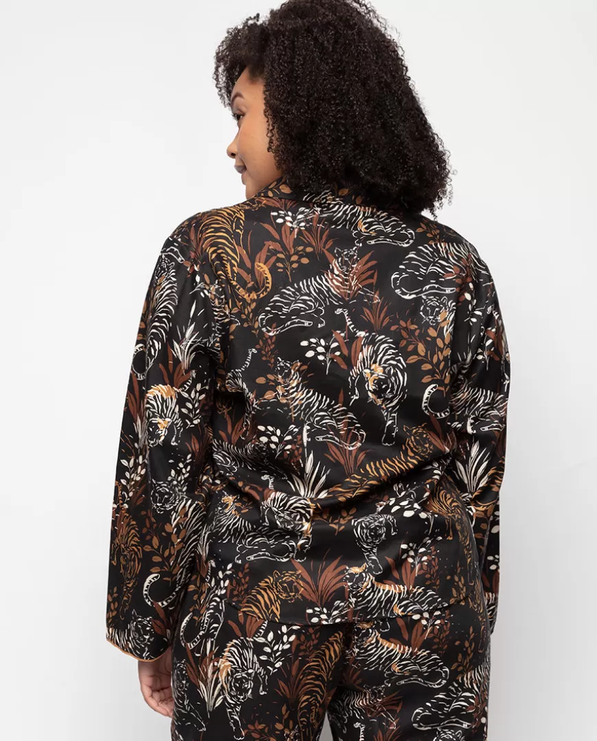 Alisha Tiger Print Pyjama Top^Cyberjammies Cheap
