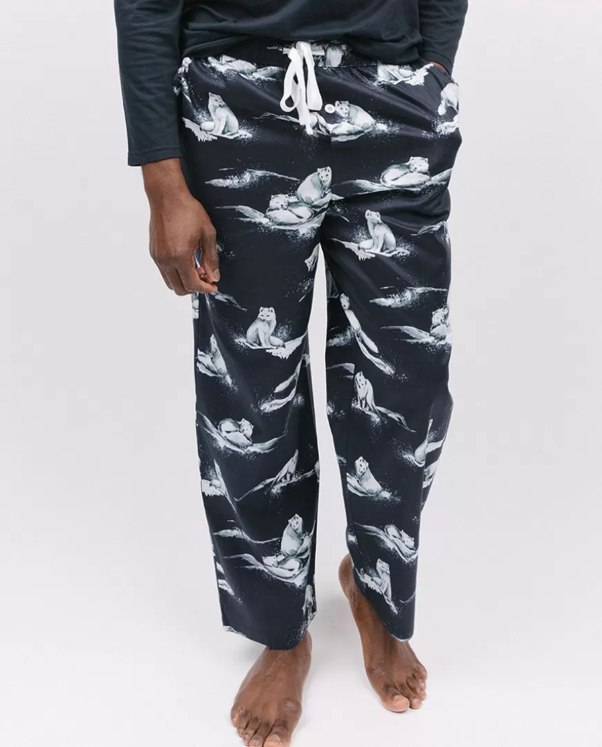 Atlas Mens Arctic Fox Print Pyjama Bottoms^Cyberjammies Discount