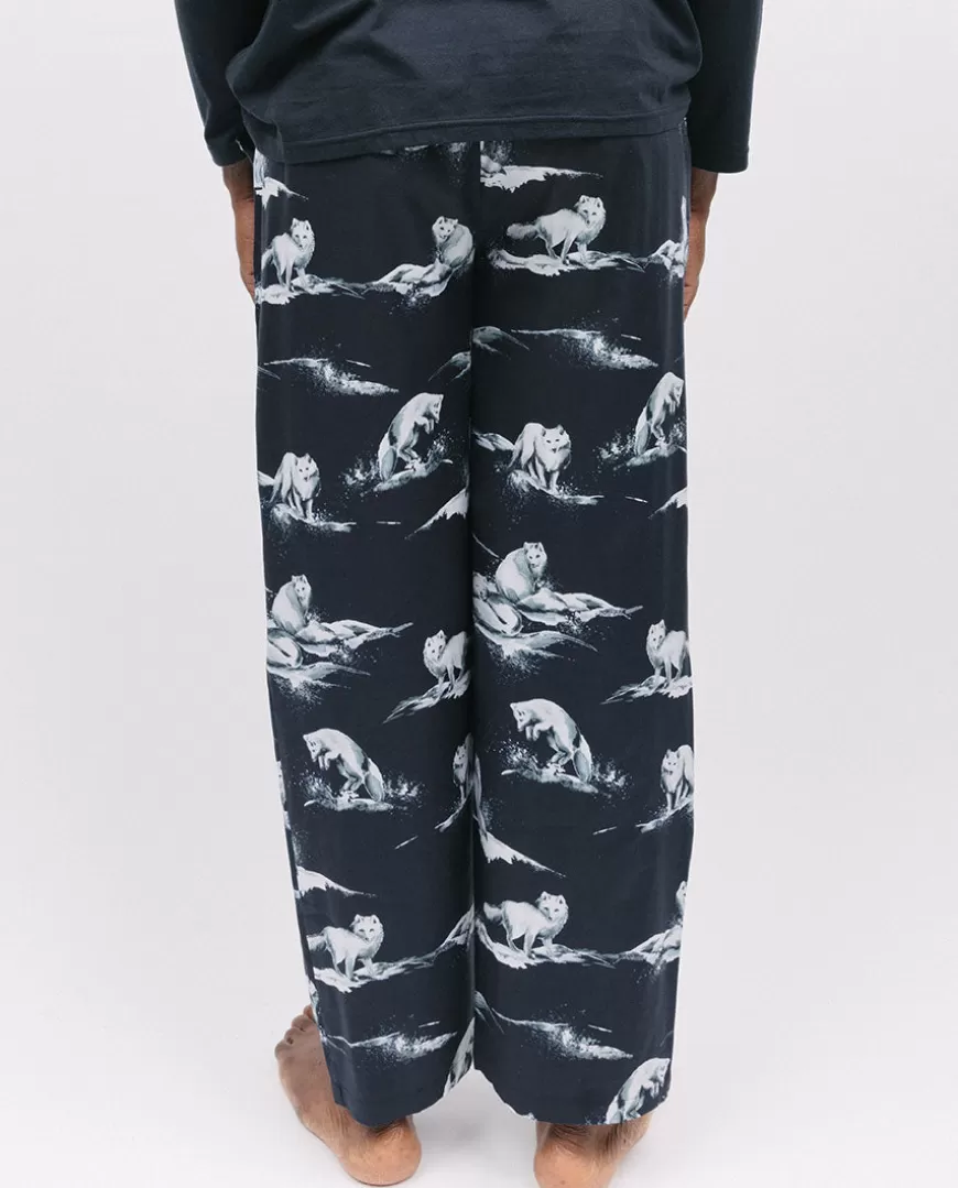 Atlas Mens Arctic Fox Print Pyjama Bottoms^Cyberjammies Discount