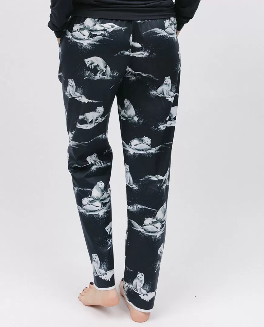 Atlas Womens Arctic Fox Print Pyjama Bottoms^Cyberjammies Best Sale