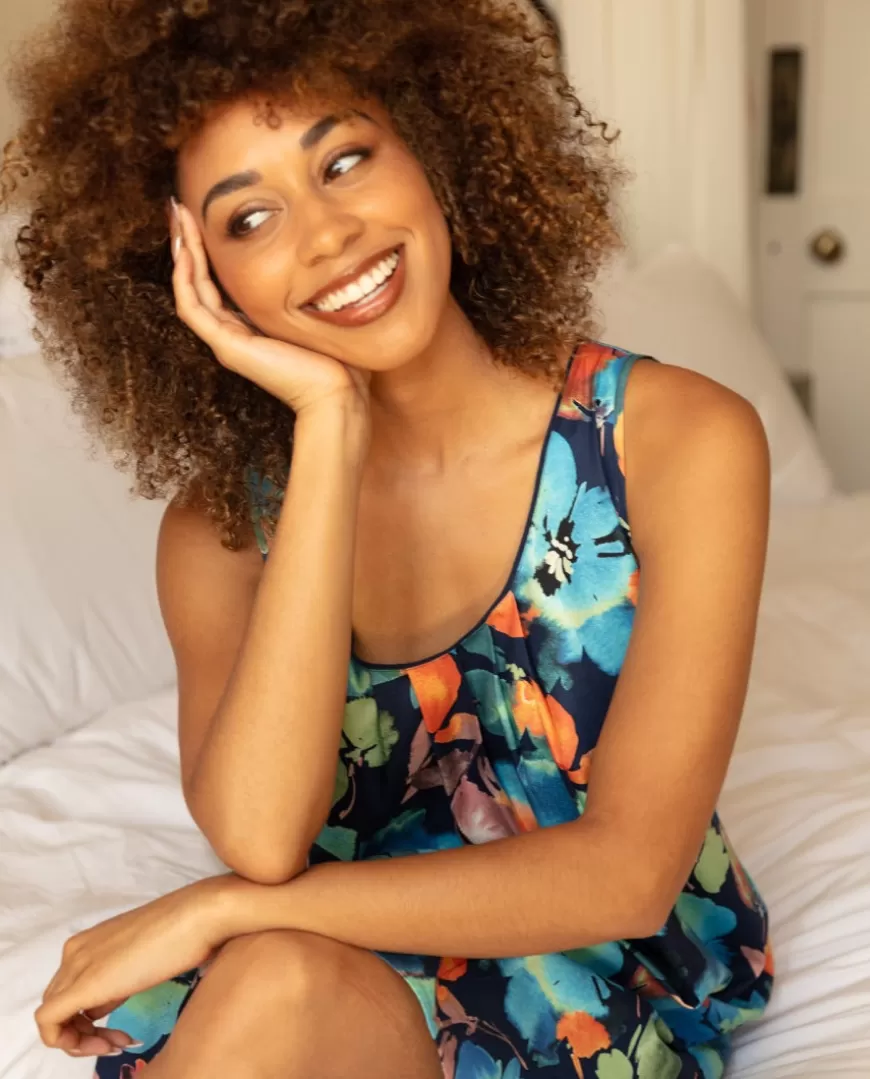 Bea Floral Print Short Nightdress^Cyberjammies Online