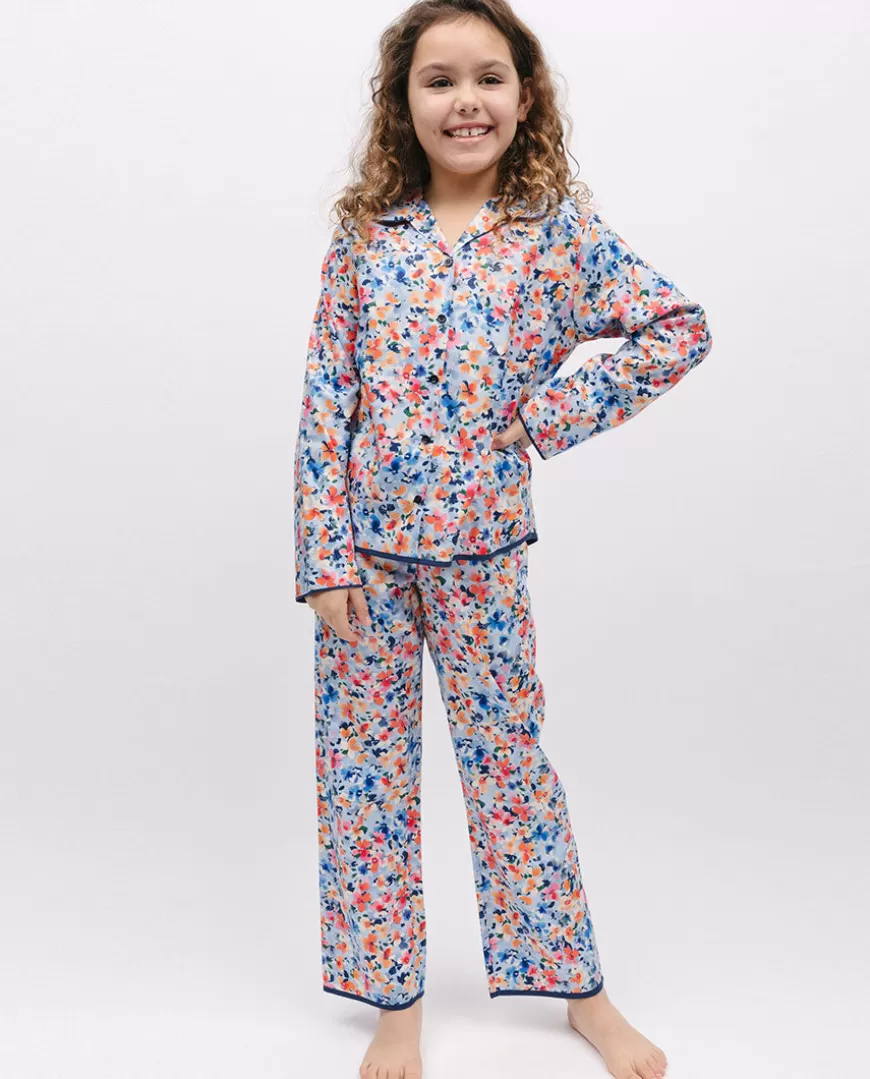 Bea Girls Ditsy Floral Print Pyjama Set^Cyberjammies New
