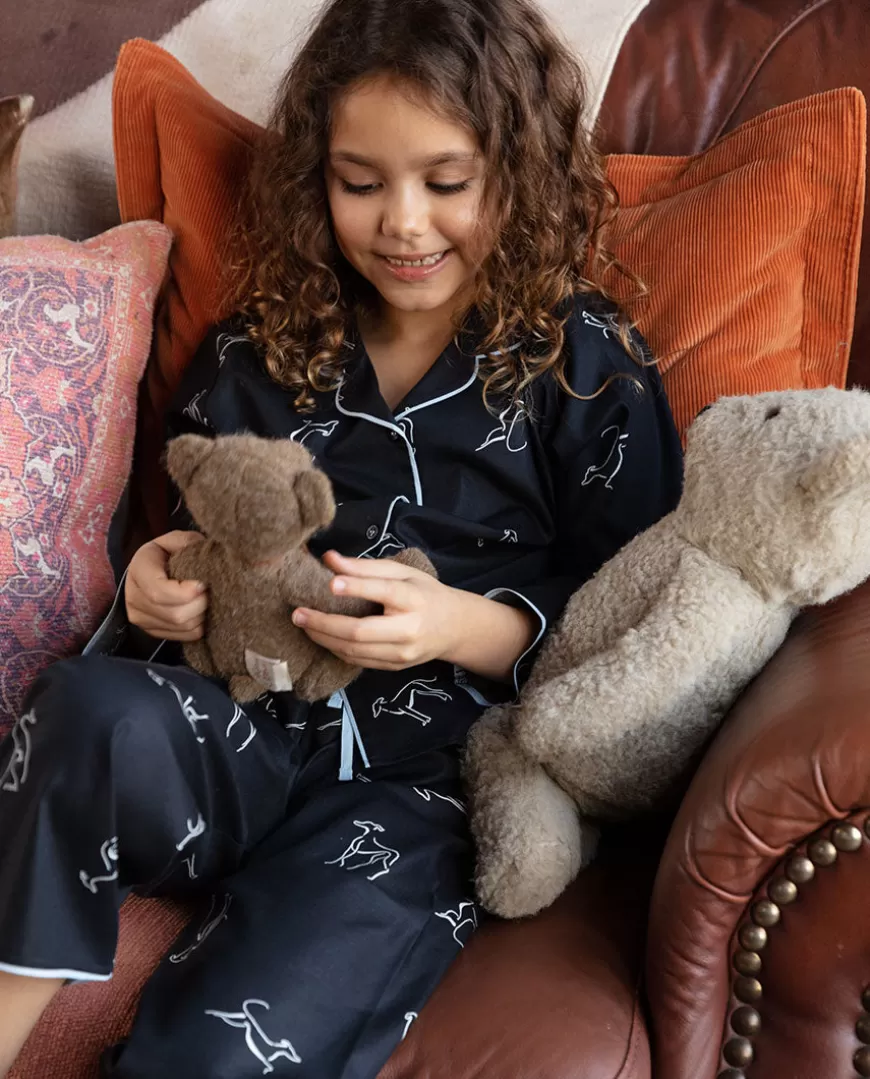 Beth Black Dog Print Pyjama Set^Cyberjammies Clearance