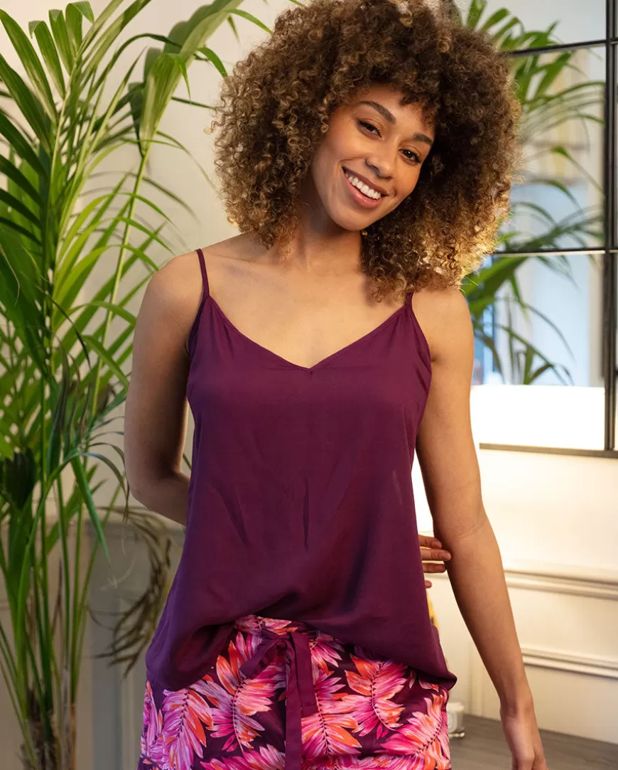 Carina Modal Cami And Palm Leaf Print Shorty Set^Cyberjammies Flash Sale
