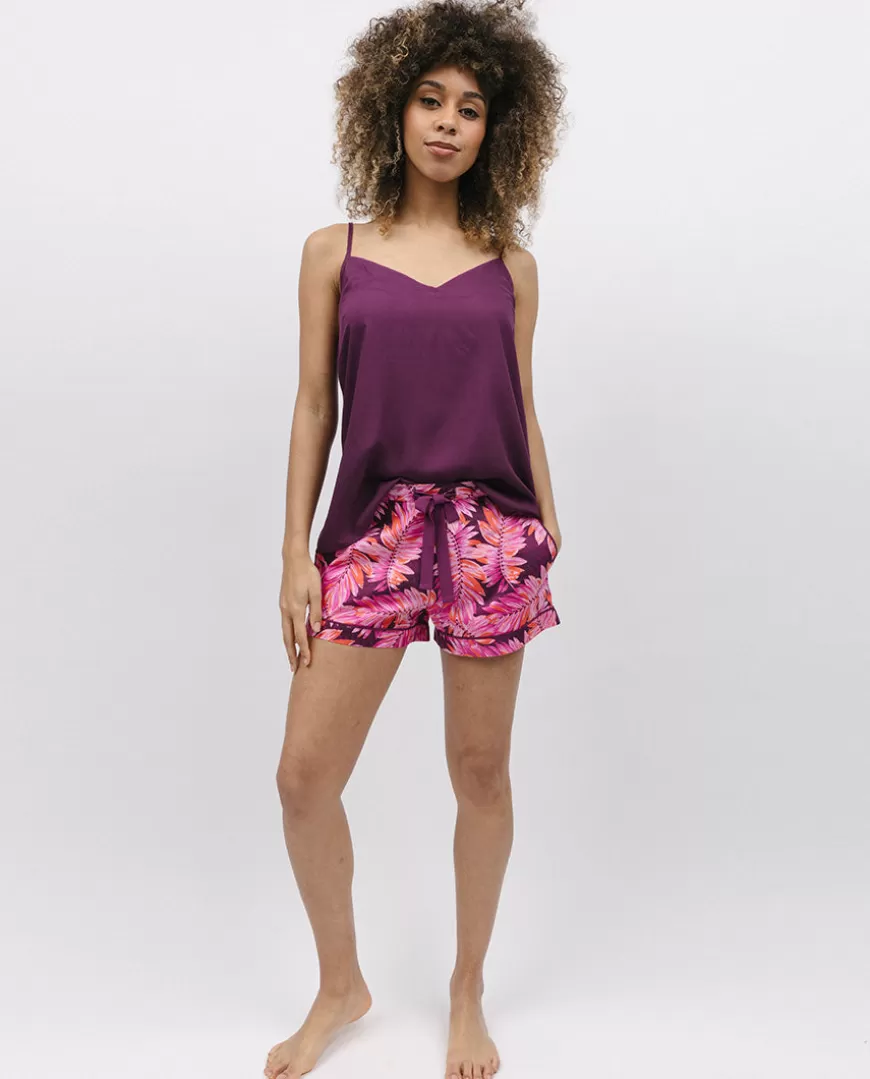 Carina Modal Cami And Palm Leaf Print Shorty Set^Cyberjammies Flash Sale