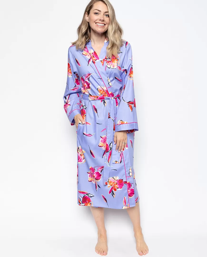 Carrie Floral Print Long Dressing Gown^Cyberjammies Flash Sale