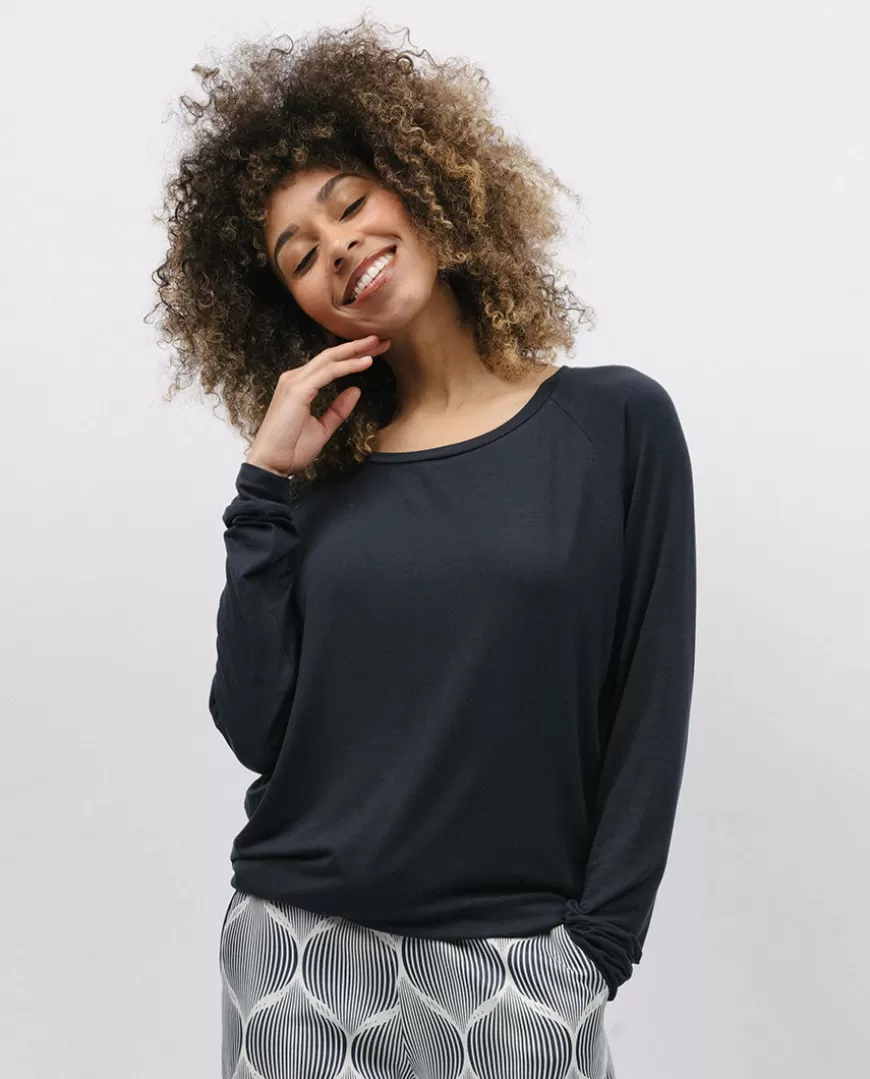 Charcoal Slouch Jersey Pyjama Top^Cyberjammies Shop