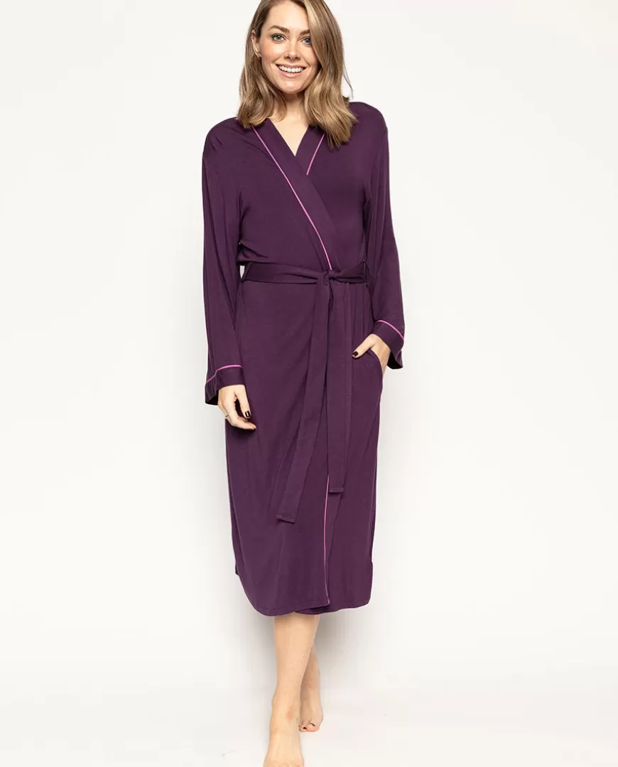 Clarissa Jersey Long Dressing Gown^Cyberjammies Cheap