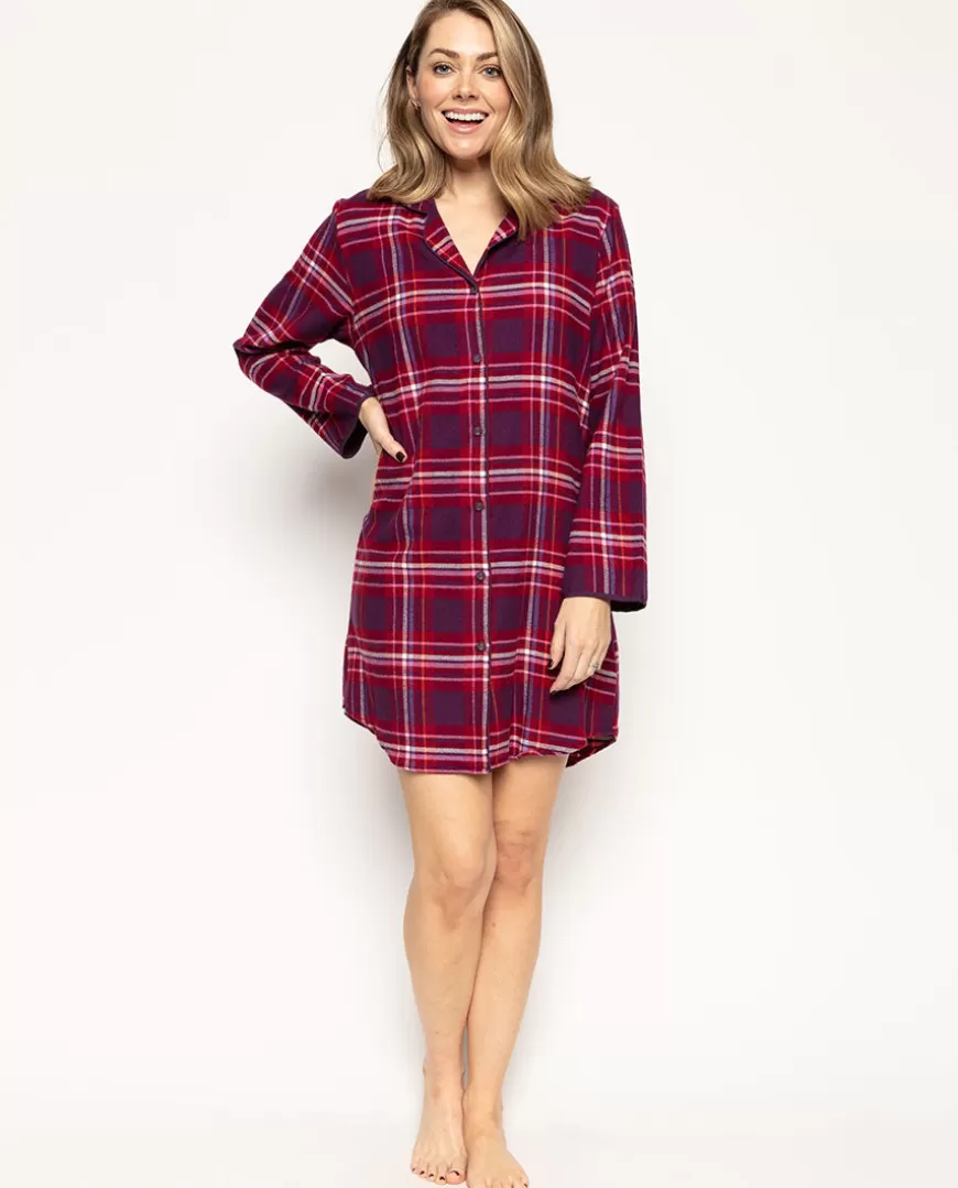 Clarissa Super Cosy Check Nightshirt^Cyberjammies Hot