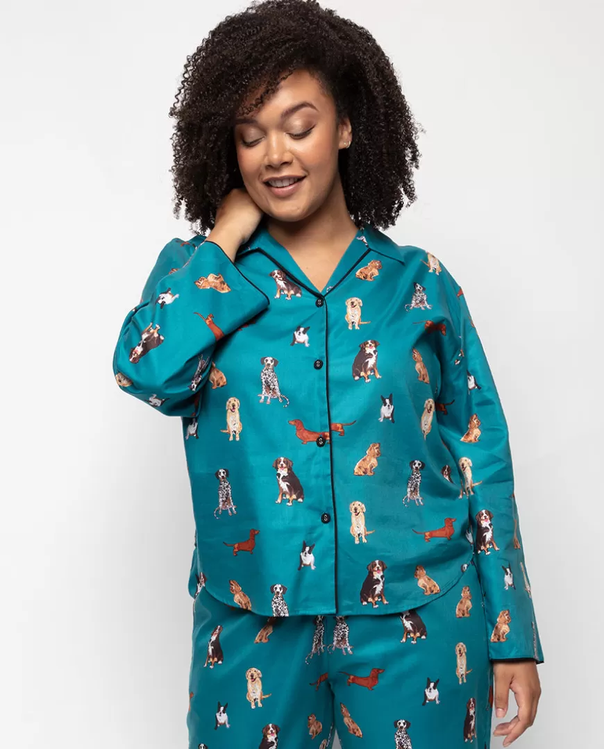Coco Dog Print Pyjama Top^Cyberjammies Fashion