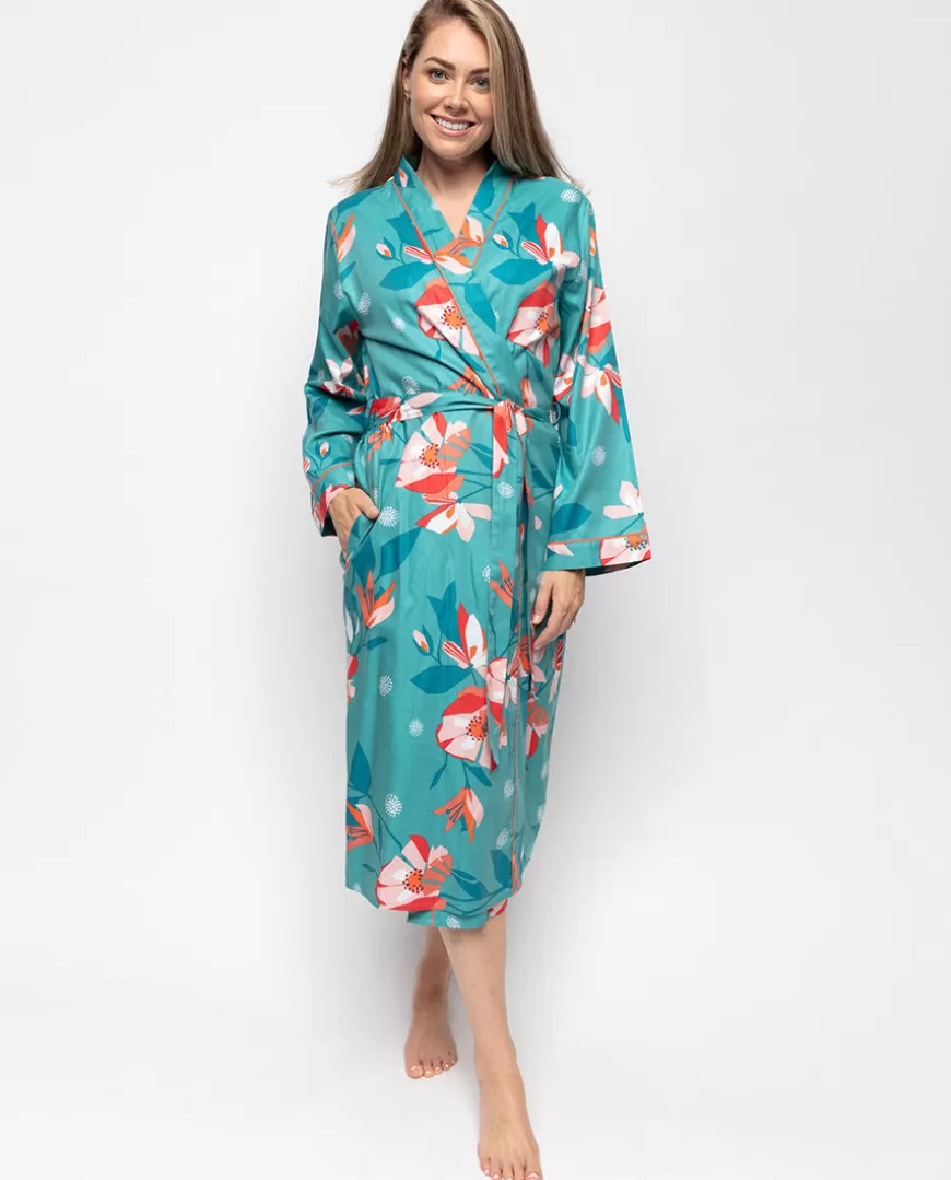 Coco Floral Print Long Dressing Gown^Cyberjammies Fashion