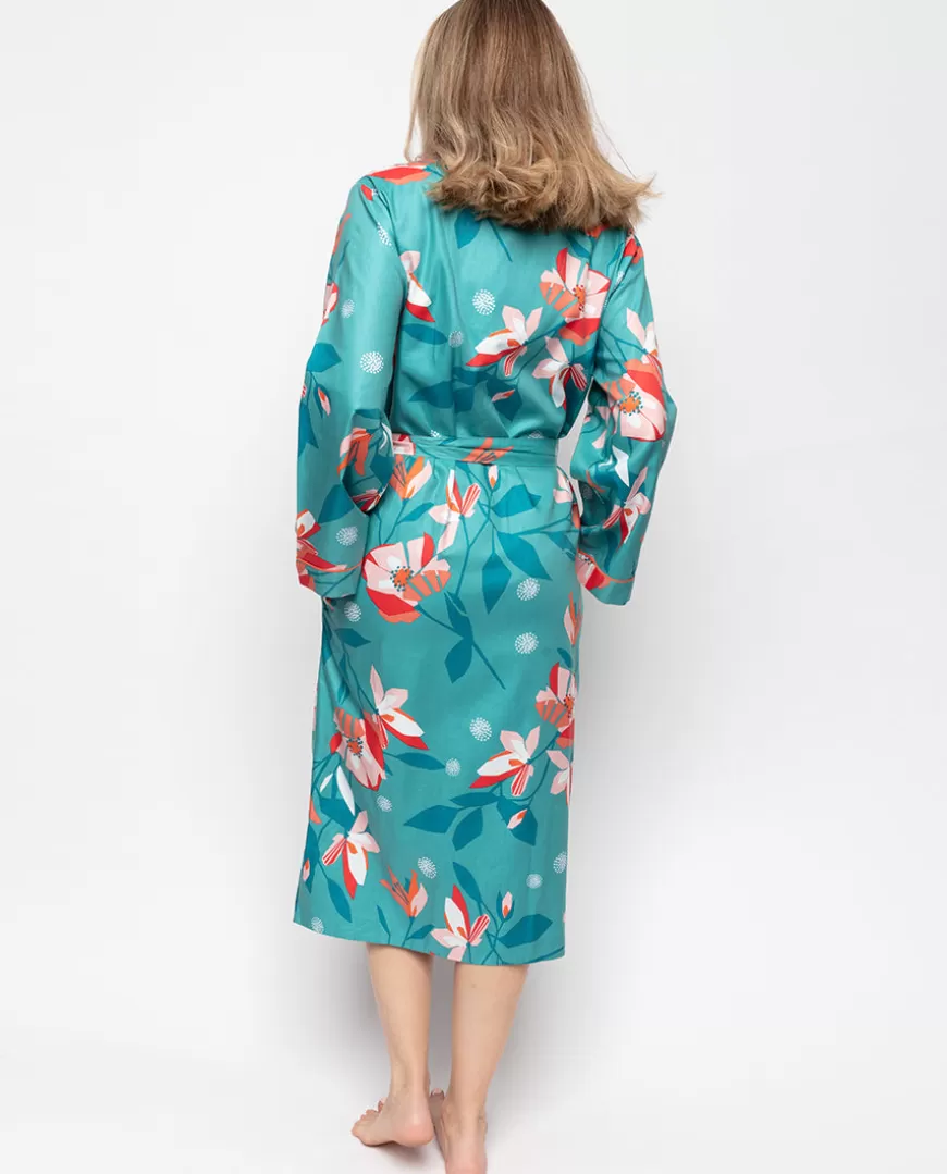 Coco Floral Print Long Dressing Gown^Cyberjammies Fashion