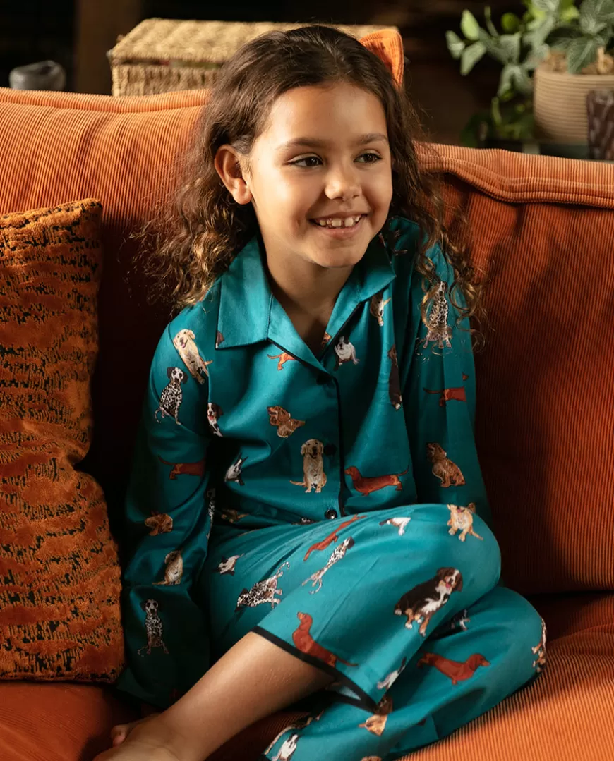 Coco Girls Dog Print Pyjama Set^Cyberjammies Outlet