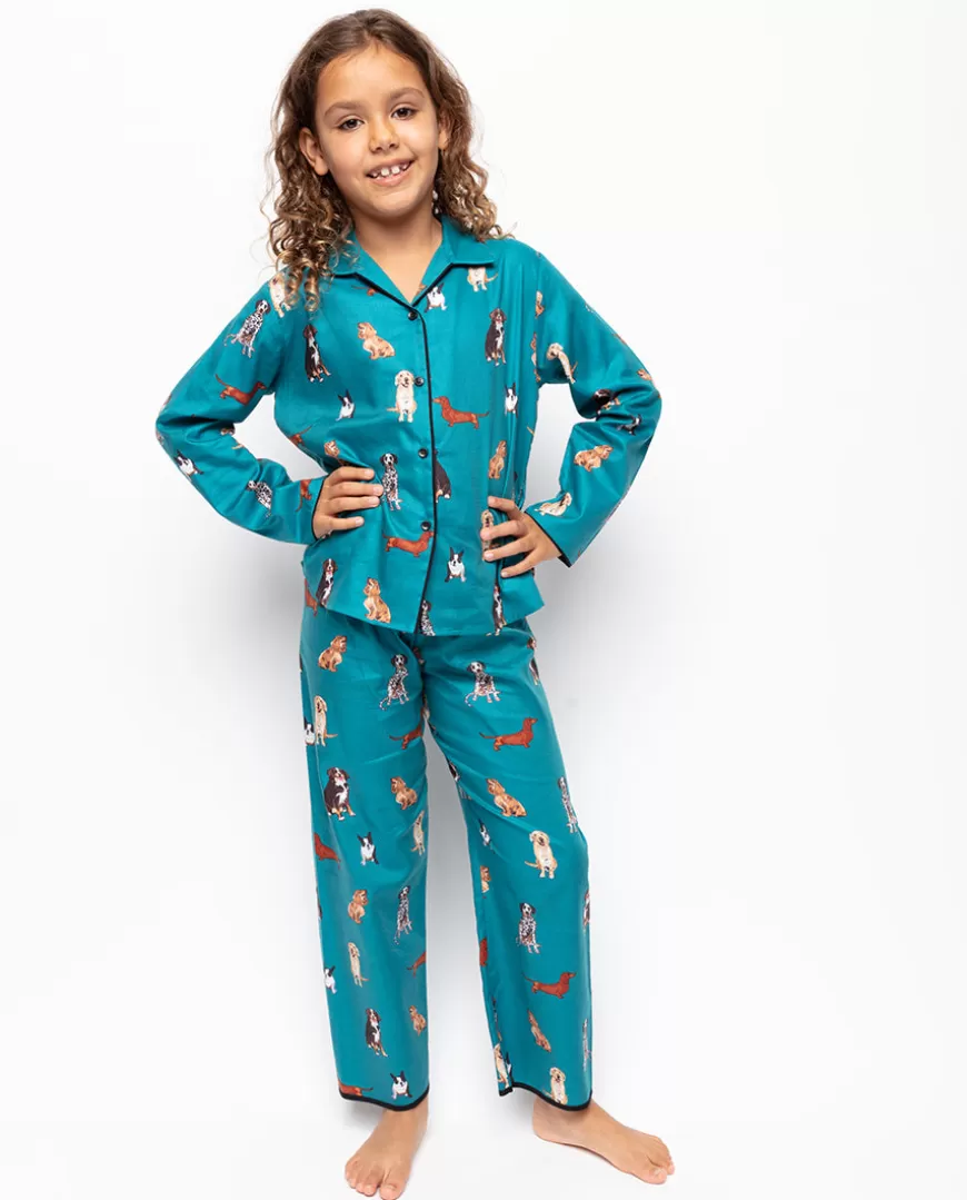 Coco Girls Dog Print Pyjama Set^Cyberjammies Outlet