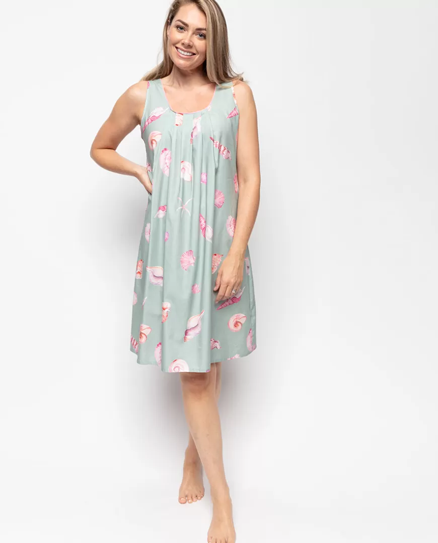 Coral Shell Print Short Nightdress^Cyberjammies Hot