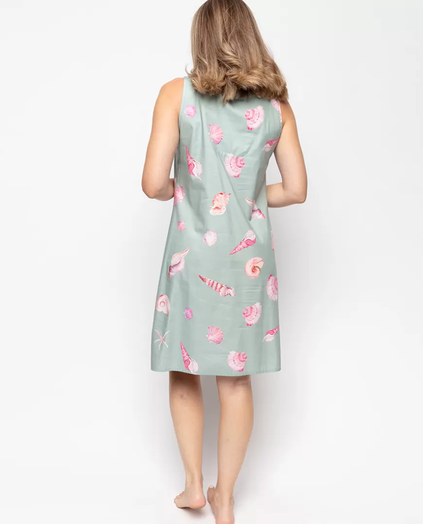 Coral Shell Print Short Nightdress^Cyberjammies Hot