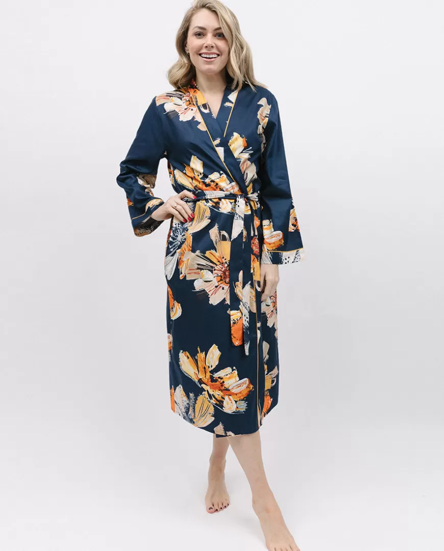 Cosmo Floral Print Long Dressing Gown^Cyberjammies Flash Sale