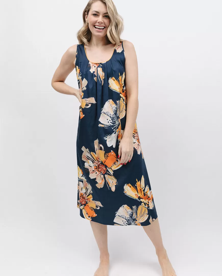 Cosmo Floral Print Long Nightdress^Cyberjammies New