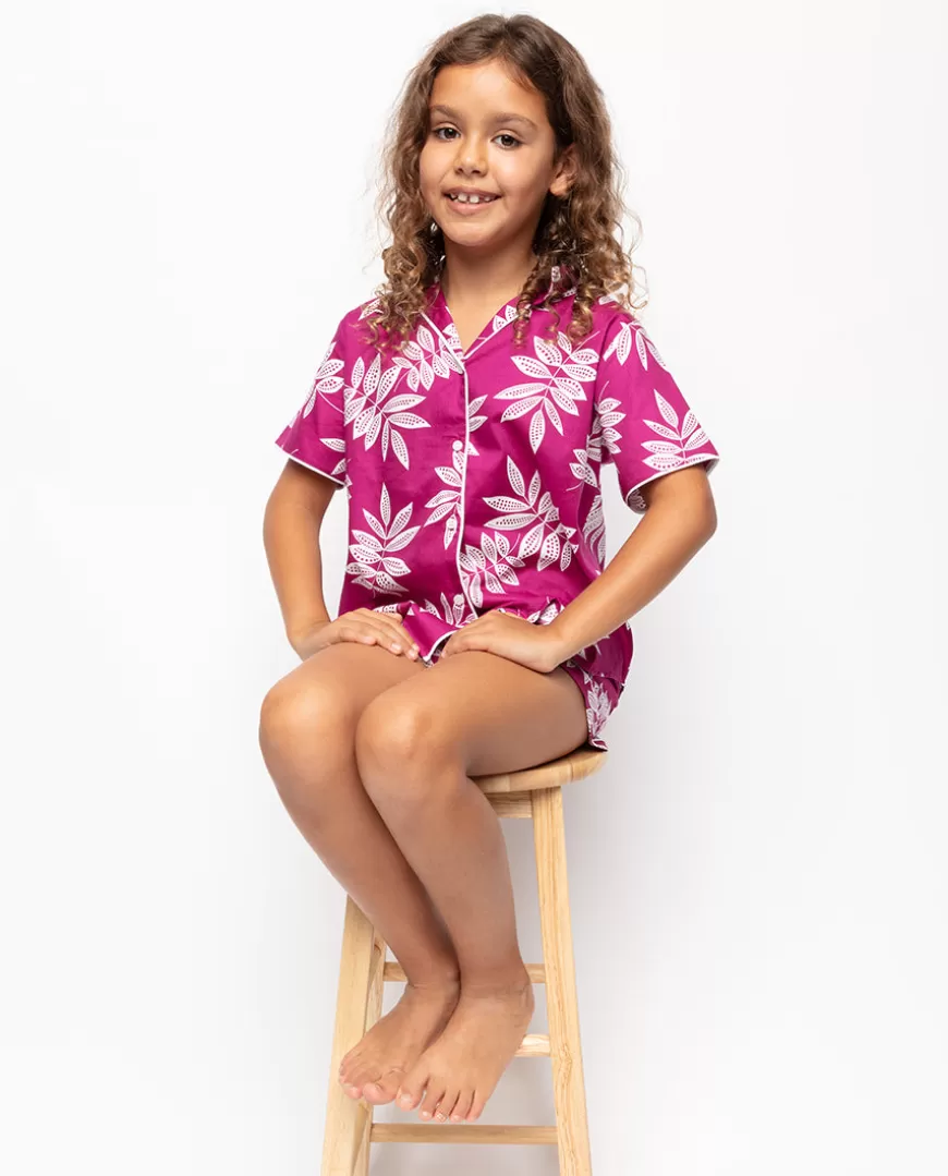 Emmi Girls Leaf Print Shorty Set^Cyberjammies New