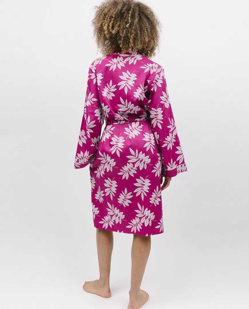 Emmi Leaf Print Short Dressing Gown^Cyberjammies Online