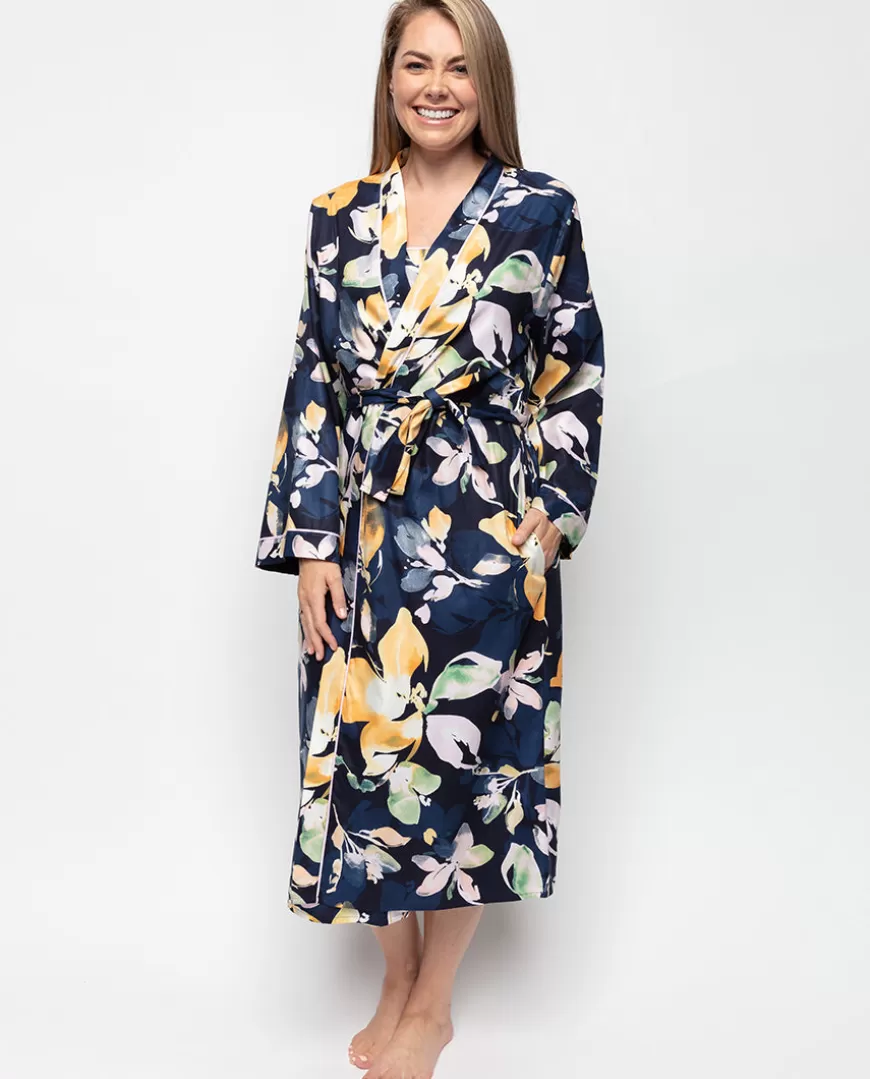 Estelle Floral Print Long Dressing Gown^Cyberjammies Flash Sale