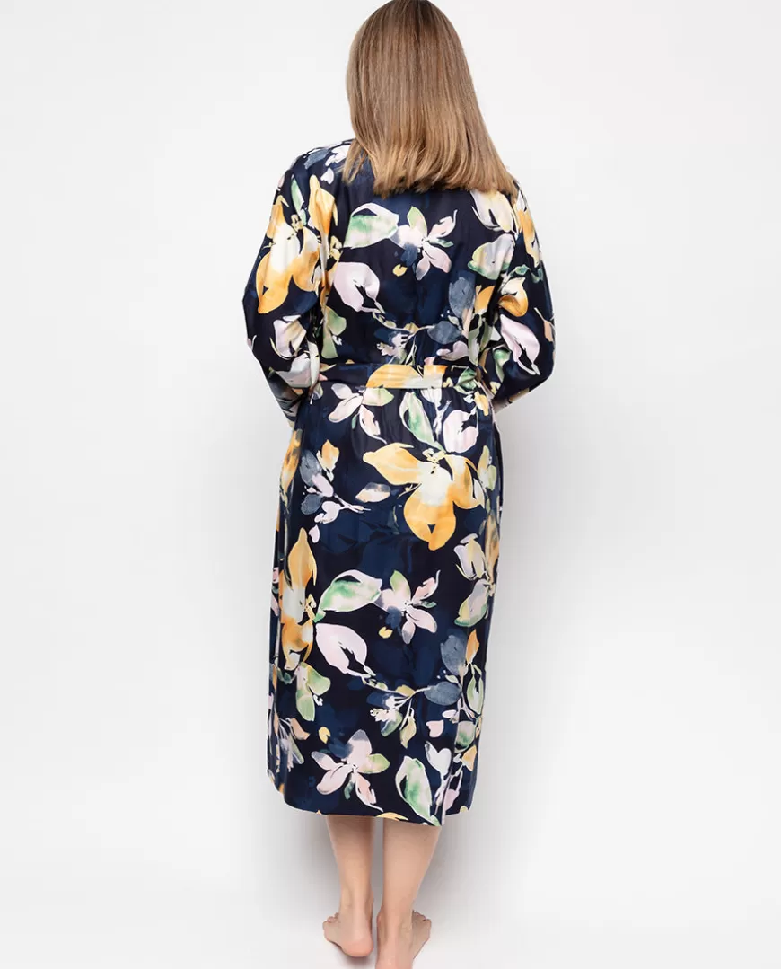 Estelle Floral Print Long Dressing Gown^Cyberjammies Flash Sale