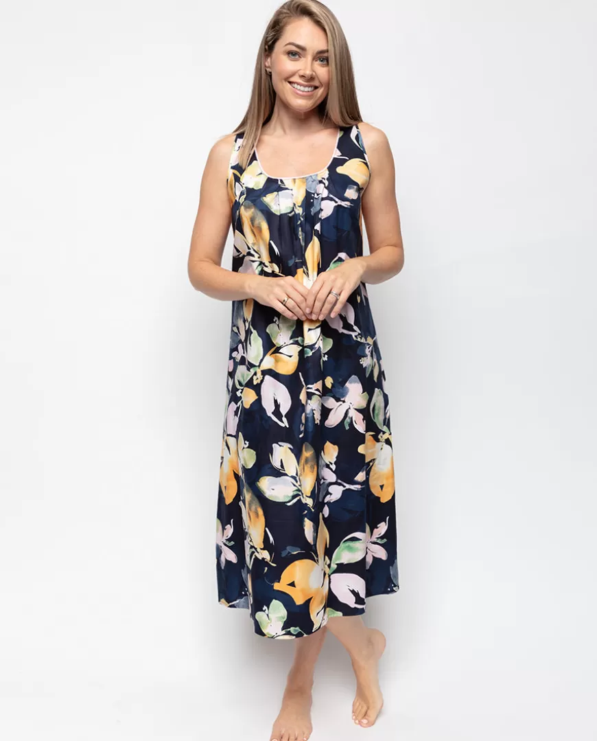 Estelle Floral Print Long Nightdress^Cyberjammies New