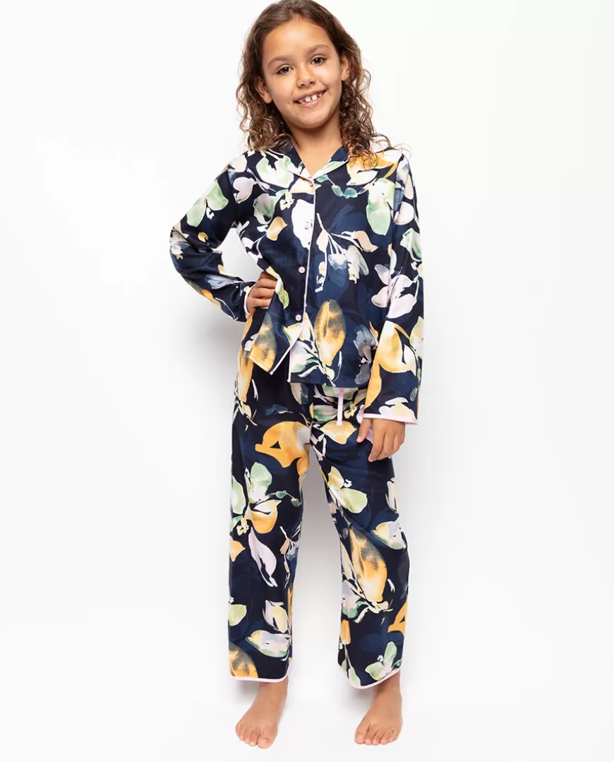 Estelle Girls Floral Print Pyjama Set^Cyberjammies Hot