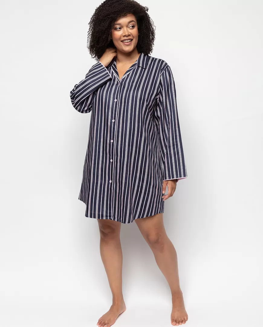 Estelle Printed Stripe Nightshirt^Cyberjammies Fashion