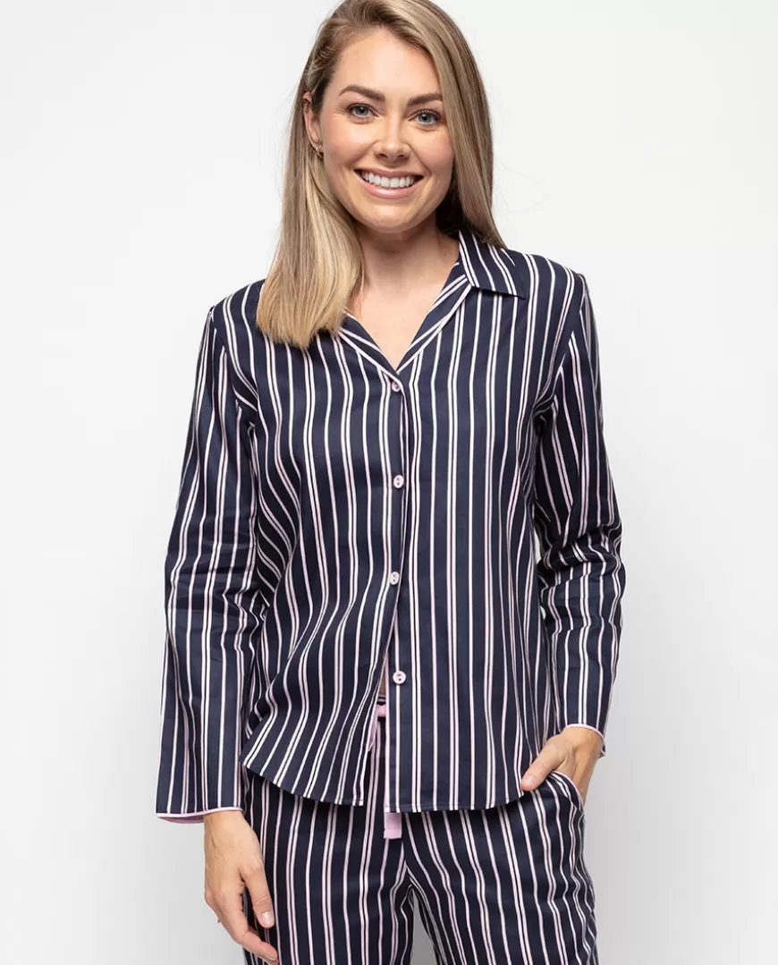 Estelle Printed Stripe Pyjama Top^Cyberjammies New
