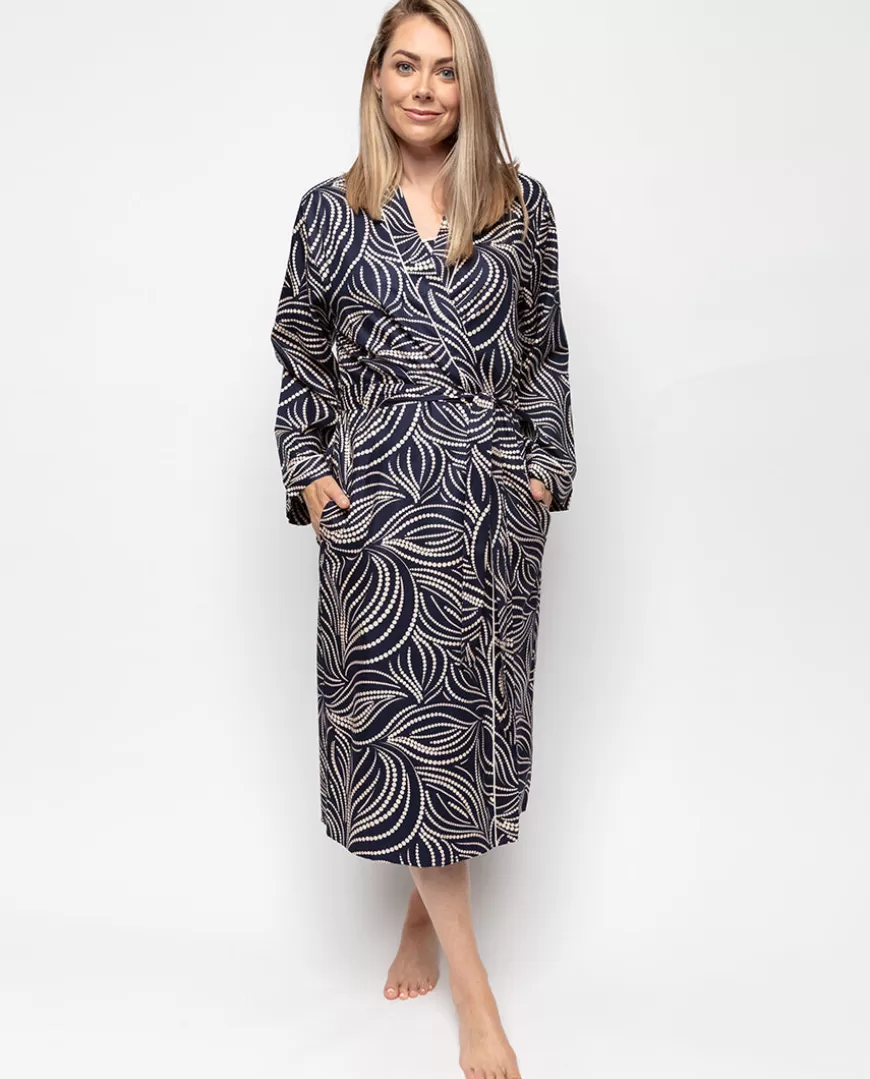 Estelle Spot Print Long Dressing Gown^Cyberjammies Store