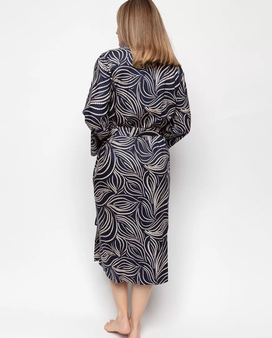 Estelle Spot Print Long Dressing Gown^Cyberjammies Store