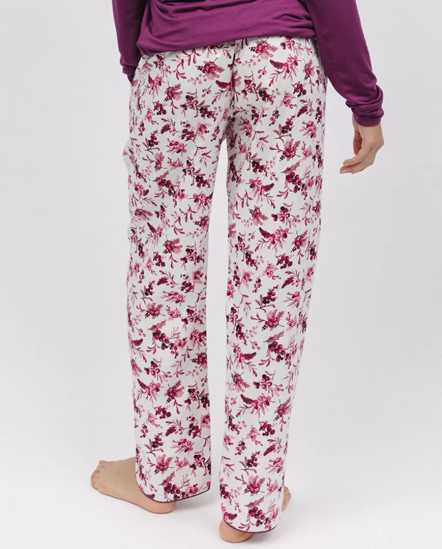 Eve Berry Print Pyjama Bottoms^Cyberjammies New
