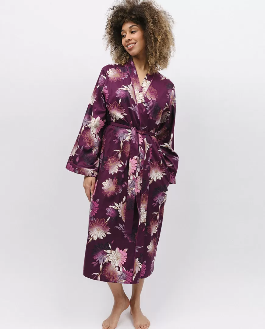 Eve Floral Print Long Dressing Gown^Cyberjammies New