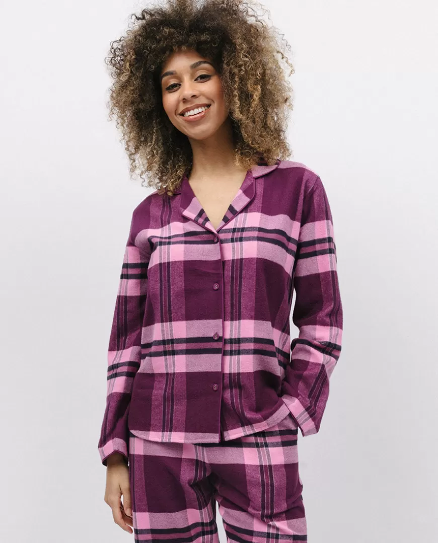 Eve Super Cosy Check Pyjama Top^Cyberjammies Clearance