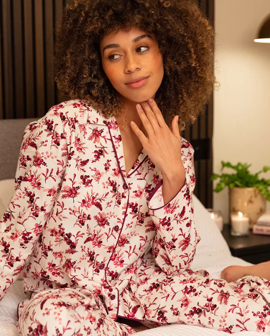 Eve Womens Berry Print Pyjama Set^Cyberjammies Shop