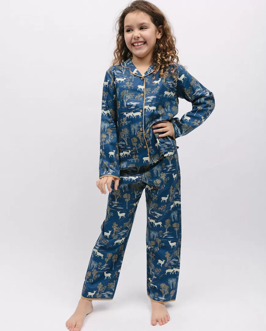 Fawn Girls Woodland Print Pyjama Set^Cyberjammies Flash Sale