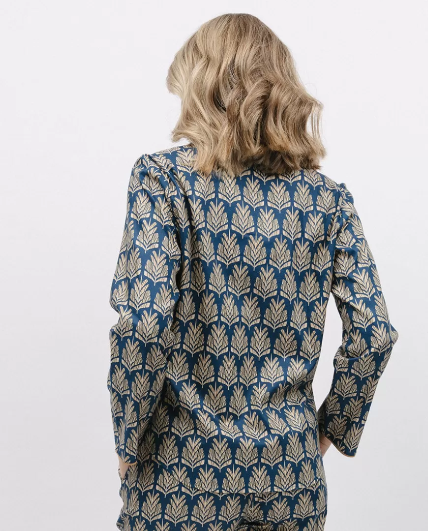 Fawn Pinecone Geo Print Pyjama Top^Cyberjammies Discount