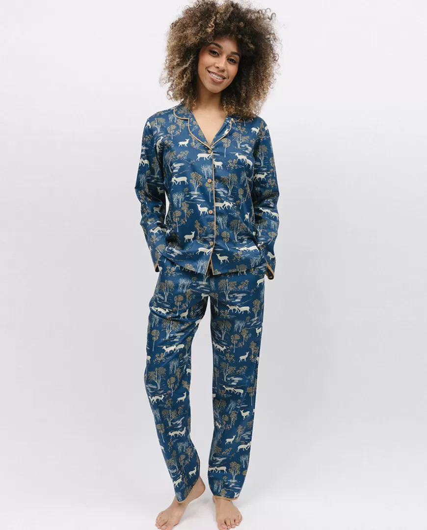 Fawn Womens Woodland Print Pyjama Set^Cyberjammies Best