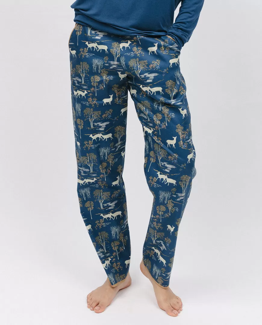 Fawn Woodland Print Pyjama Bottoms^Cyberjammies Online