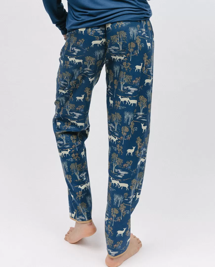 Fawn Woodland Print Pyjama Bottoms^Cyberjammies Online