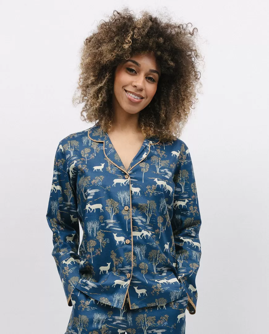 Fawn Woodland Print Pyjama Top^Cyberjammies New