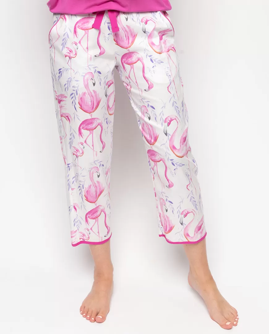 Fifi Flamingo Print Cropped Pyjama Bottoms^Cyberjammies Cheap