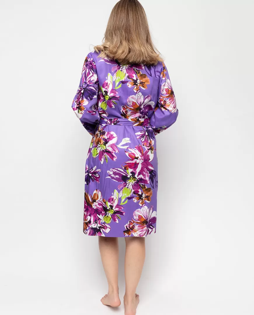 Fifi Floral Print Short Dressing Gown^Cyberjammies Outlet