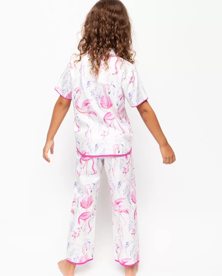 Fifi Girls Flamingo Print Pyjama Set^Cyberjammies Discount