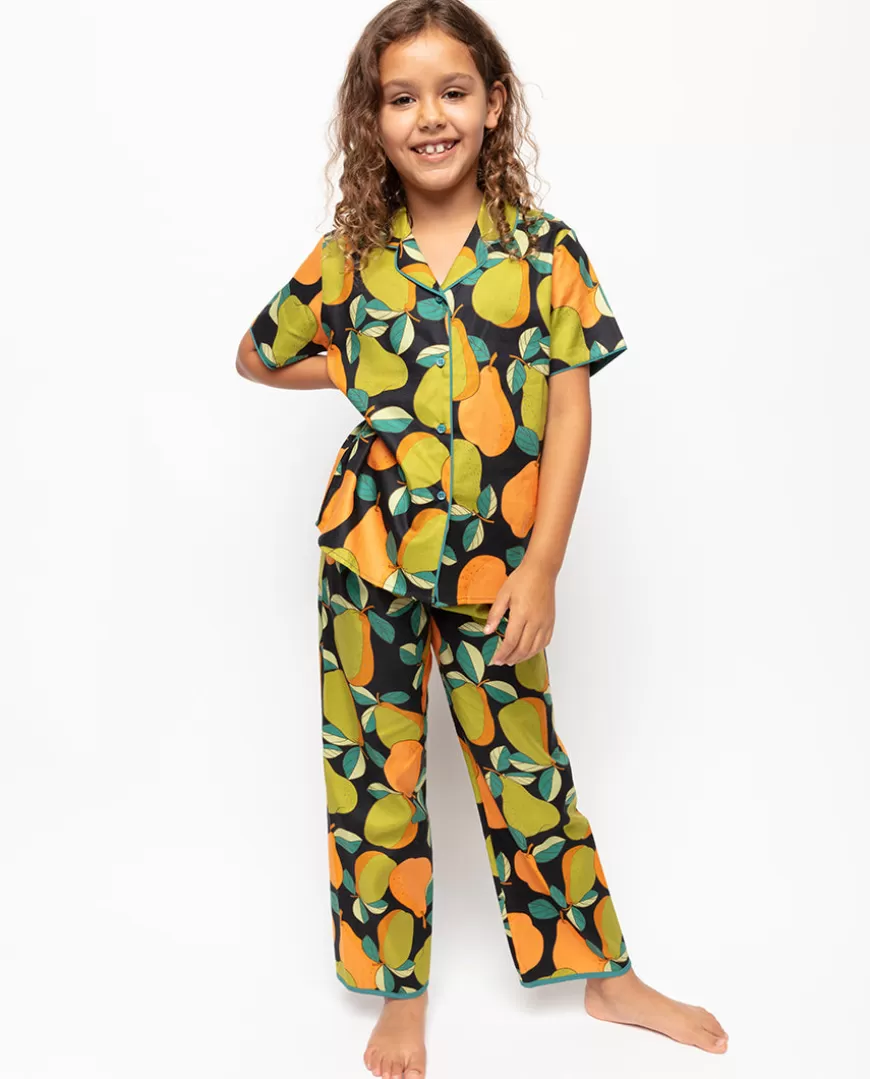 Flo Girls Pear Print Pyjama Set^Cyberjammies Cheap