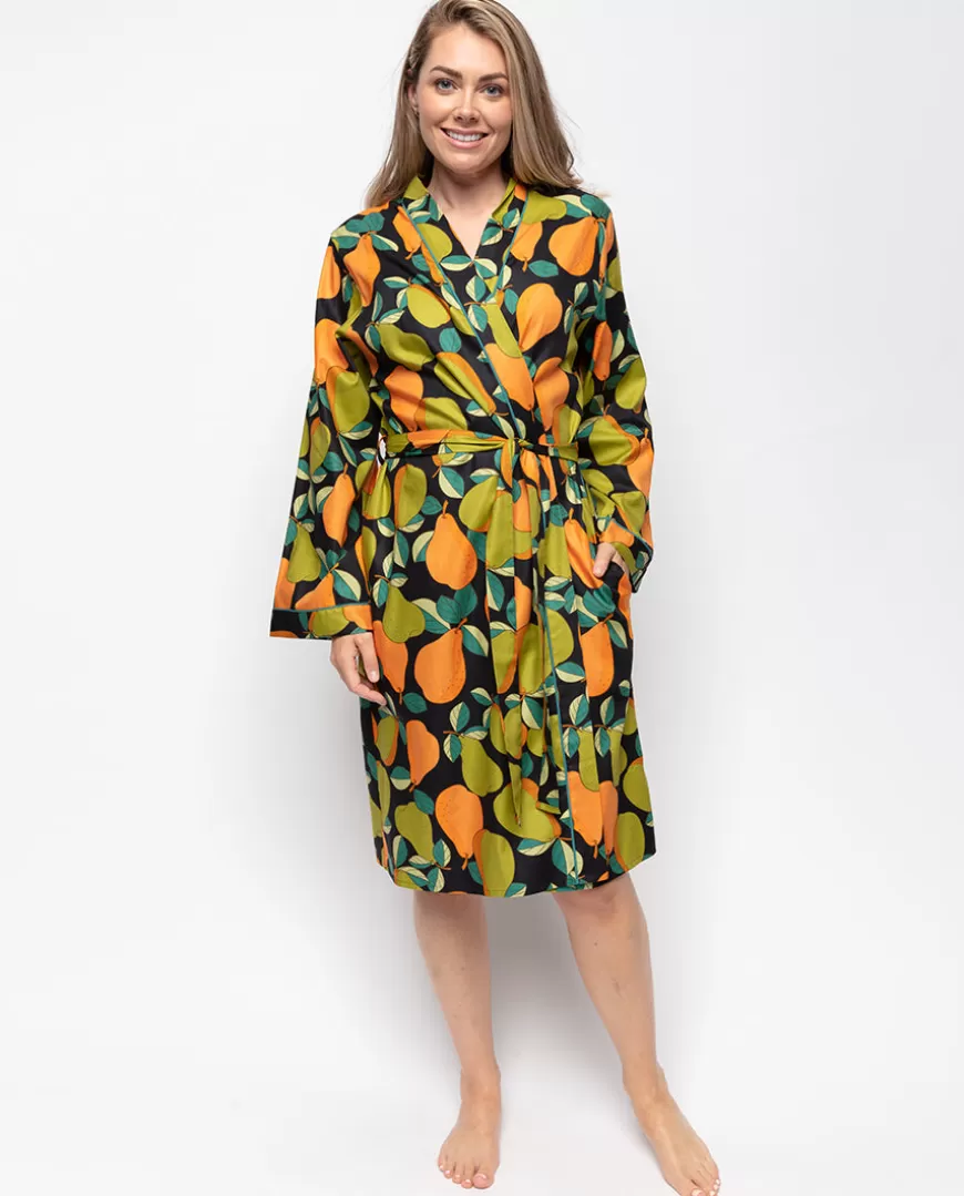 Flo Pear Print Short Dressing Gown^Cyberjammies Outlet