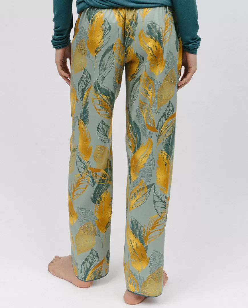 Hannah Leaf Print Pyjama Bottoms^Cyberjammies Best Sale