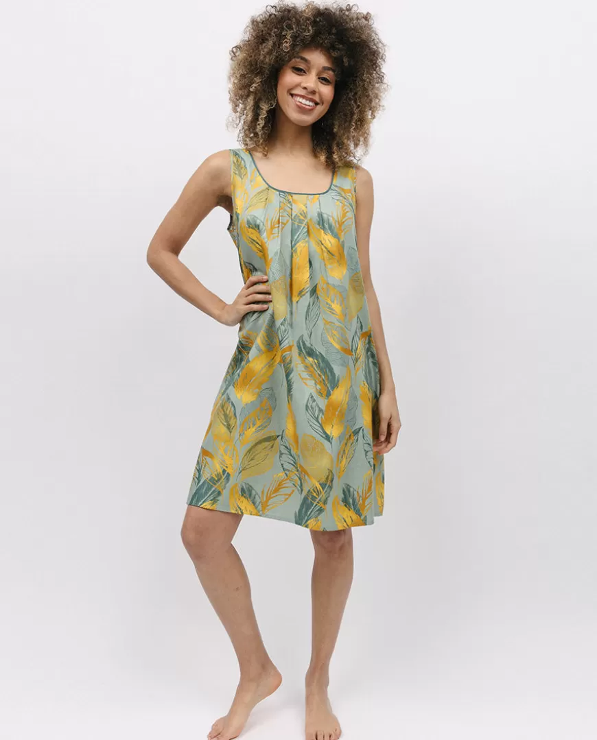 Hannah Leaf Print Short Nightdress^Cyberjammies Cheap