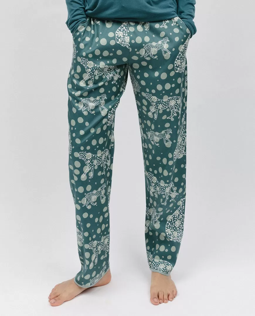 Hannah Leopard Print Pyjama Bottoms^Cyberjammies Cheap